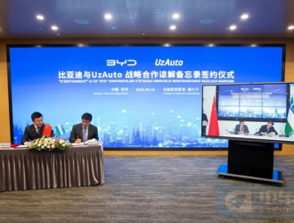 比亚迪与UzAuto签署战略合作谅解备忘录