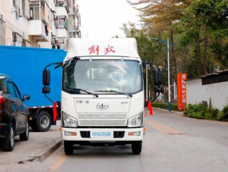 一汽解放领跑成都新能源轻卡市场 解放J6F拿下第一