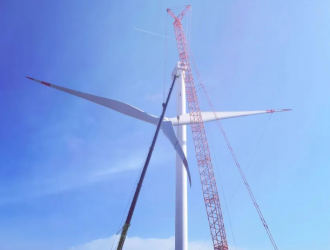 中国海装西勘院哈密十三间房50WM风电项目完成吊装