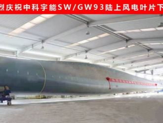SW/GW93陆上风电叶片顺利通过全尺寸静力测试