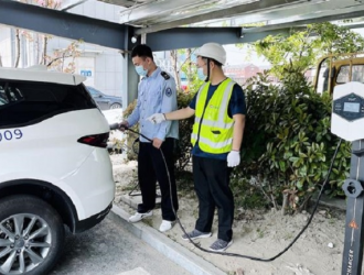 杭州北管理中心建设首个太阳能光伏充电站
